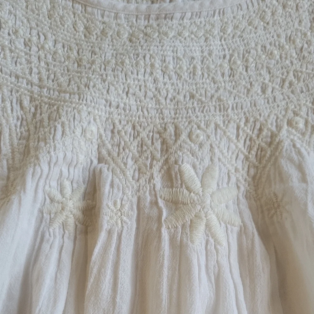 Madewell White Blouse with Puff Sleeves Women's Size XXS - Picture 9 of 10